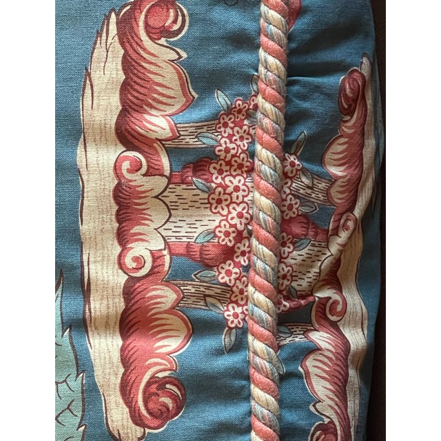 Traditional Custom Brunschwig & Fils Vintage Down Filled Pillow For Sale - Image 3 of 5