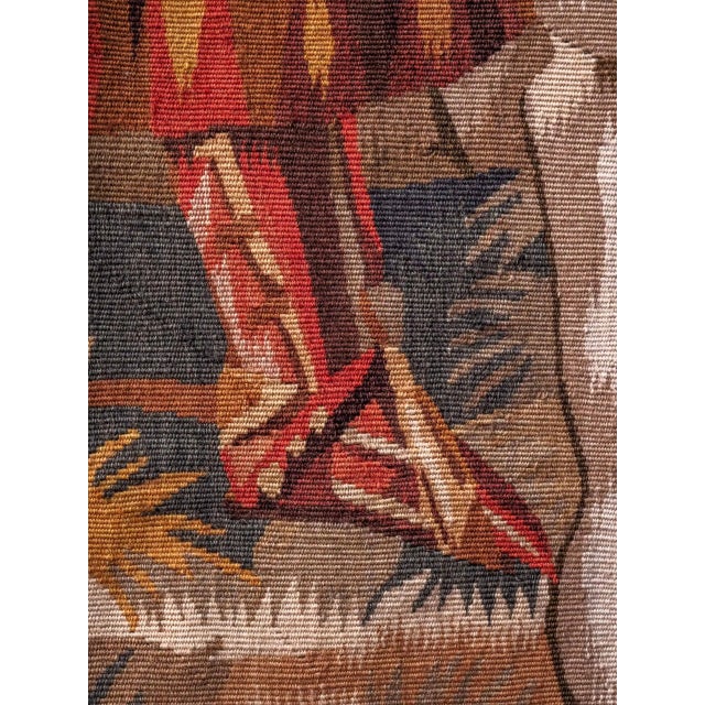 Textile Nobleman on Horseback Gobelin For Sale - Image 7 of 14