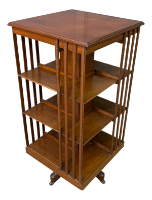Large Antique Oak Revolving Bookcase, 1905