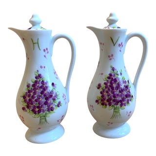 D Porthault Limoges Oil and Vinegar Holders For Sale