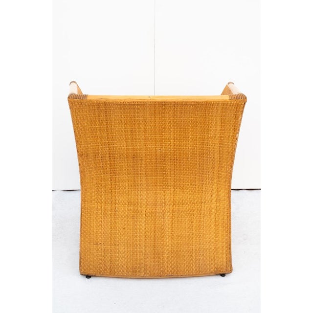 1970s Vintage Wicker Armchairs by Maxalto, 1970s, Set of 4 For Sale - Image 5 of 10