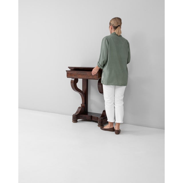 19th Century 19th Century French Restauration Wooden Console Table in Original Patina For Sale - Image 5 of 18