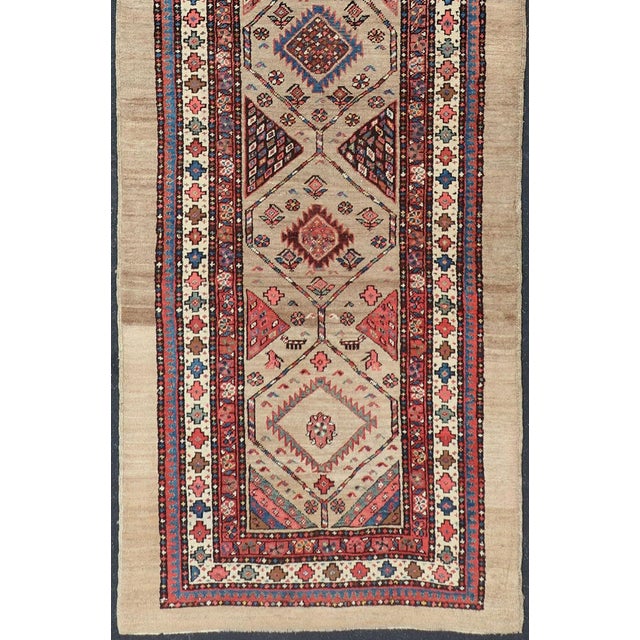 Tribal Persian Hand Knotted Antique Serab Long Runner in Tribal Design 3'7 X 14 For Sale - Image 4 of 11
