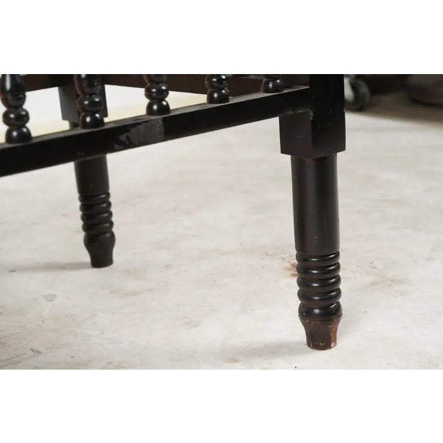 Wood Mid 20th Century Ebonized Turned Wood Coffee Table For Sale - Image 7 of 11