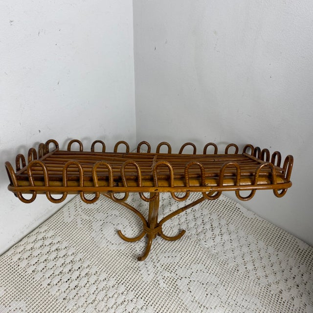 Wall Shelf in Rattan and Bamboo attributed to Franco Albini, Italy, 1960 For Sale - Image 15 of 15