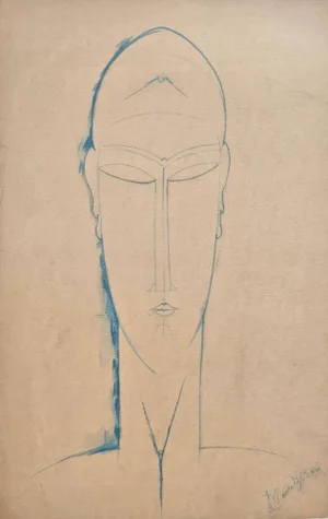 A. Modigliani, Testa di Cariatide, Lithograph