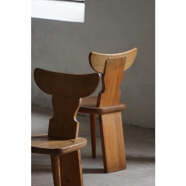 Pine Ängåsen Dining Chairs from Ferdinand Lundquist, Sweden, 1940s, Set of 4 For Sale - Image 9 of 18