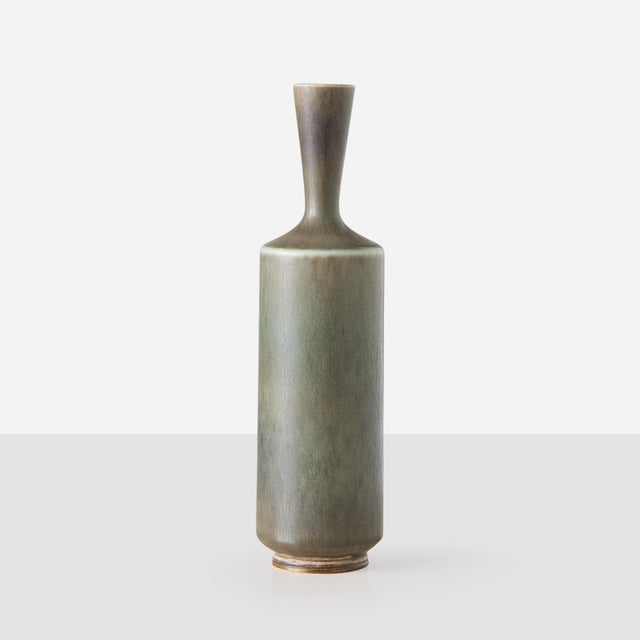 Mid-Century Modern Tall Stoneware Vase by Berndt Friberg For Sale - Image 3 of 6