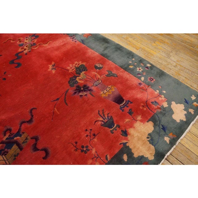 1920s Chinese Art Deco Carpet ( 8' 10'' x 11' 2'' - 270 x 340 cm ) For Sale - Image 9 of 10