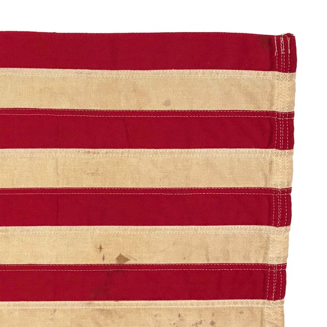 Textile Small Vintage Cotton Sewn American Yacht Ensign Flag For Sale - Image 7 of 7