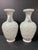 Late 20th Century Pair of Chinese Art Celadon Porcelain Vase Raised Floral Design For Sale - Image 5 of 10