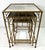 Vintage Faux Bamboo Gilded Metal Nesting Tables For Sale - Image 9 of 9