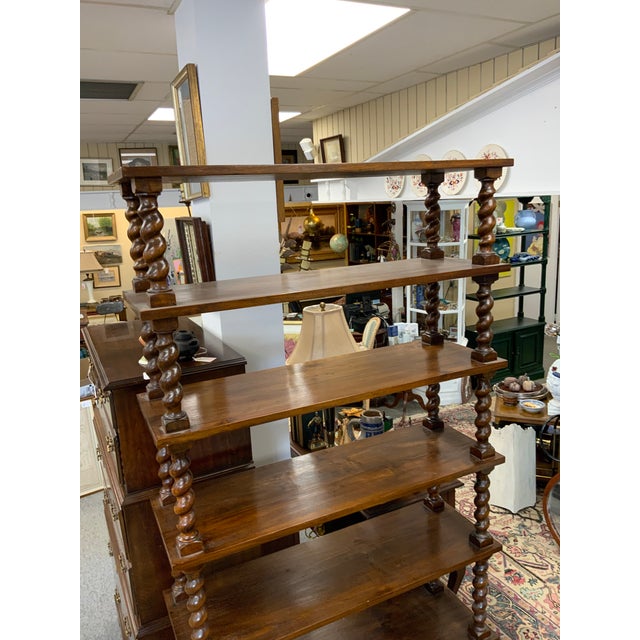 Mid-Century Modern Mid 20th Century Wooden Spiral Shelf For Sale - Image 3 of 11