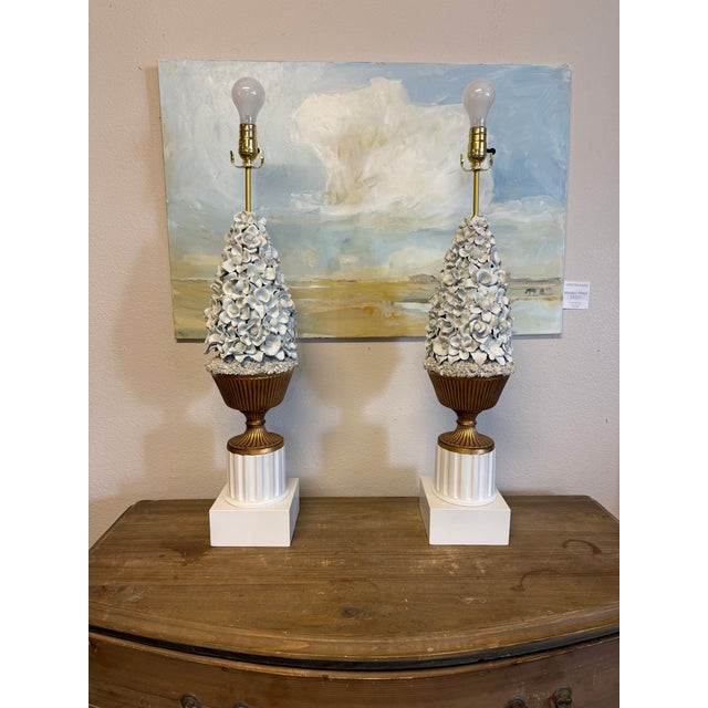 35” to top of bulb. I like a tall cylinder shade in these. They originally had bizarre gigantic 25” inch shades. (the...