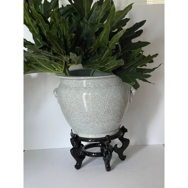 Impressive Chinese Porcelain Planter With StandImpressive For Sale In Miami - Image 6 of 6