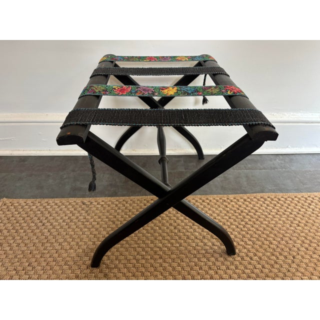 Vintage Folding Luggage Rack With Traditional Guatemalan Strap For Sale - Image 6 of 10