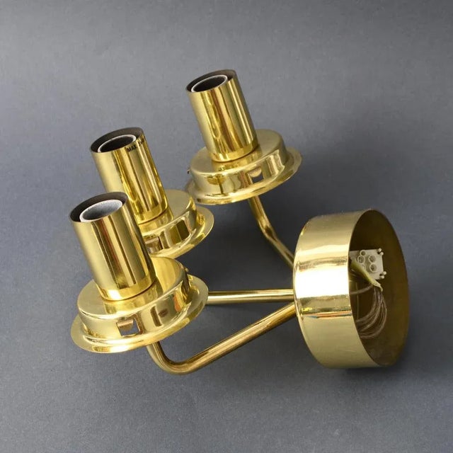 Gold Swedish Brass Wall Sconce by Hans-Agne Jakobsson for Hans-Agne Jakobsson AB Markaryd, 1970s For Sale - Image 8 of 12