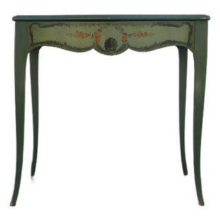 1950s French Provincial Hand-Painted Writing Table / Vanity Desk For Sale