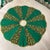 Green Quilt Square Ruffle Pillow For Sale - Image 8 of 9
