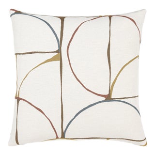 The House Of Scalamandré Aerial Square Pillow In Haystack For Sale