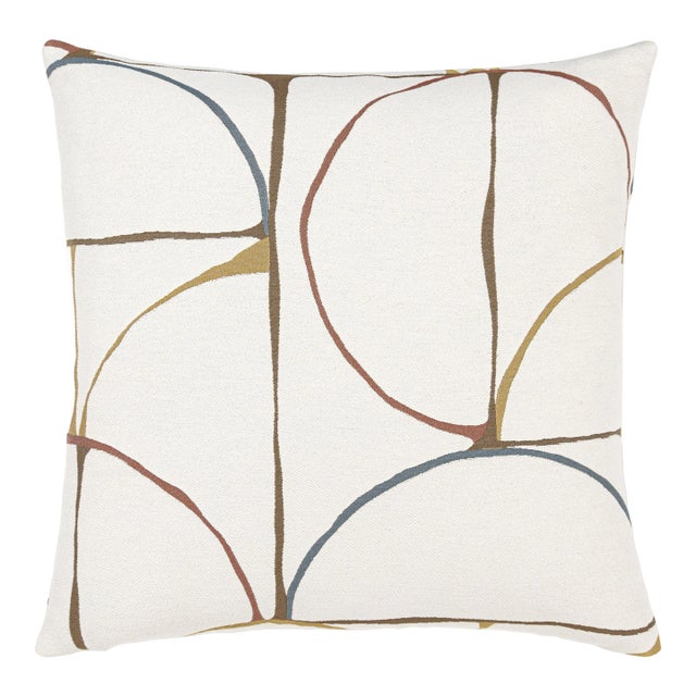 The House Of Scalamandré Aerial Square Pillow In Haystack For Sale