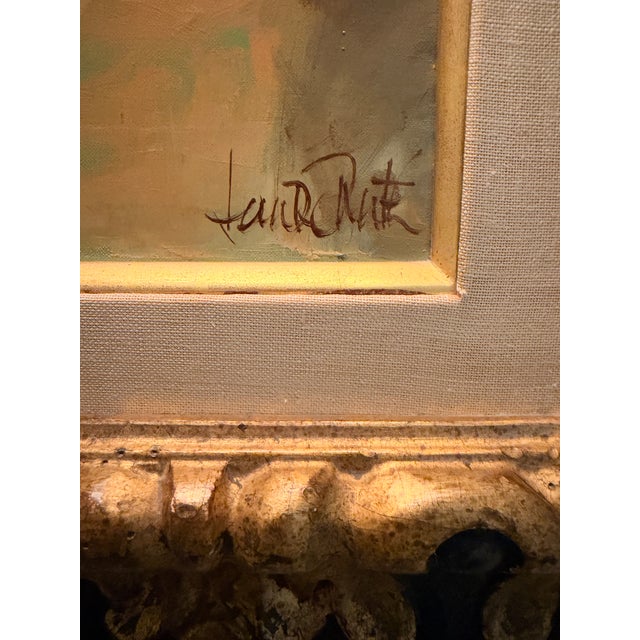 1960s Jan De Ruth Signed Oil Portrait of a Woman in Ornate Gold-Tone Frame For Sale - Image 9 of 9