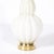 Pair of Mid-Century Modern Hand-Blown Murano Fluted Off White Glass Table Lamps For Sale In New York - Image 6 of 16