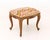 Wood Louis XV Style Flame Stitch Upholstered Stool For Sale - Image 7 of 8