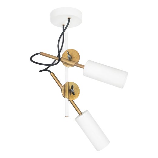 Brass 3452-4 Stav Spot 2 Ceiling Lamp by Johan Carpner for Konsthantverk For Sale