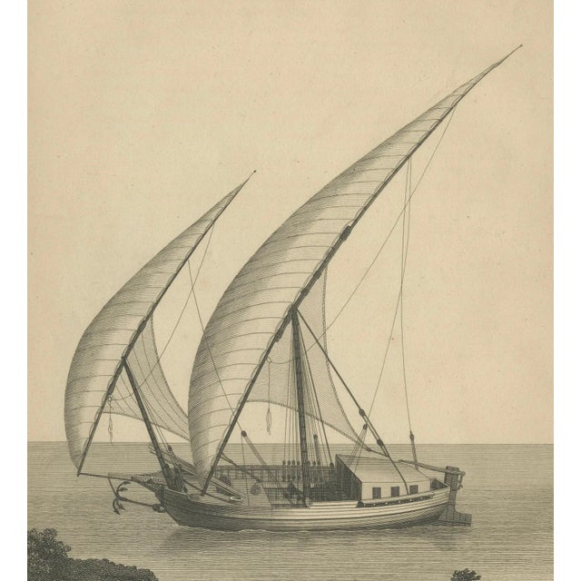 Stothard & Heath, Saicque Sailboat on the Barbary Coast, 1802, Engraving For Sale - Image 4 of 10