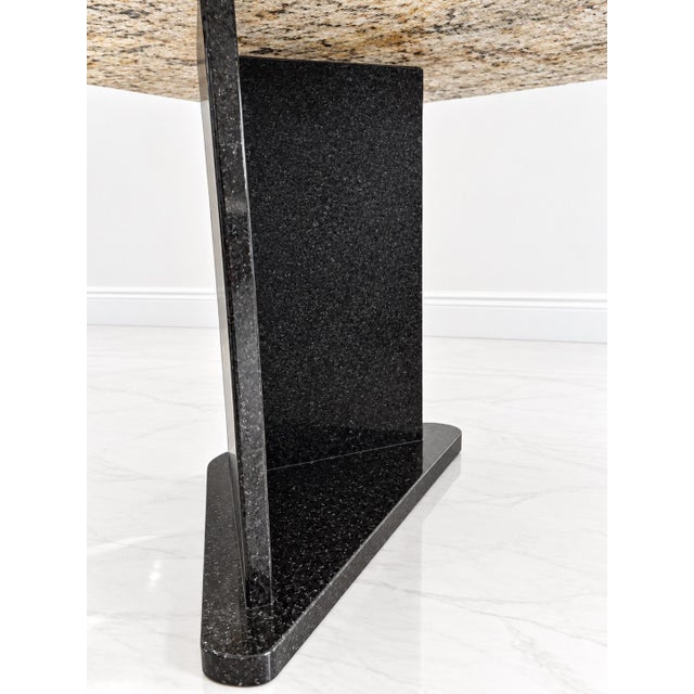 Custom American-Designed 80” Delicatus Gold Granite Dining Table | Brazilian Natural Stone For Sale - Image 10 of 15