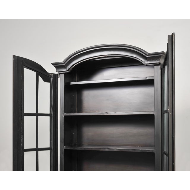 Late 20th Century Industrial Style Iron Gunmetal Finish Secretary Cabinet 8.5 Ft. For Sale - Image 5 of 18