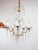 French Bronze Chandelier with Crystals, 1950s For Sale - Image 6 of 9