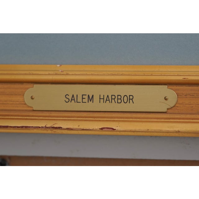 Salem Harbor High Quality Gold Leaf Framed Print For Sale - Image 12 of 13