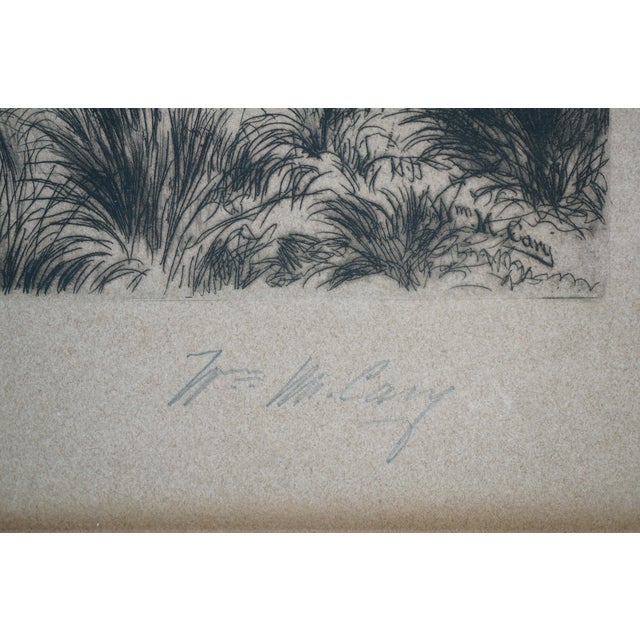 Antique William De La Montagne Cary Signed Cows Riverscape Etching 26" For Sale - Image 10 of 10