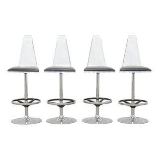 H Studio Trigo Acrylic Swivel Bar Stools For Sale