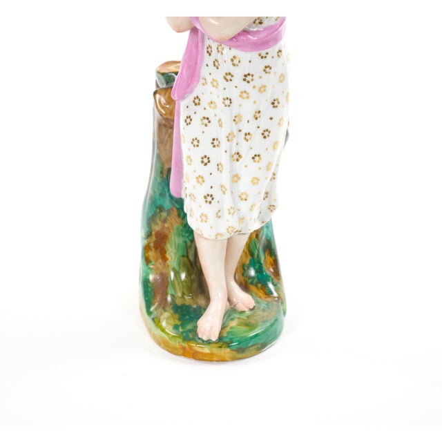 Antique Austrian Vienna Porcelain Sculpture of a Young Girl Holding Her Dog For Sale In New York - Image 6 of 10