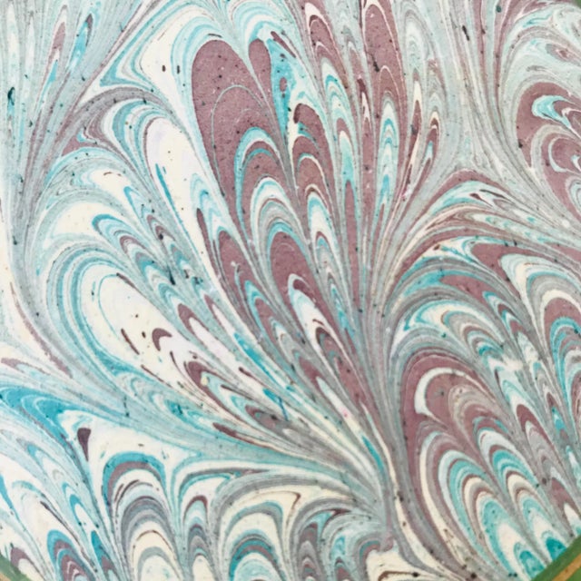 Traditional Vintage Marbled Green Ceramic Box For Sale - Image 3 of 8