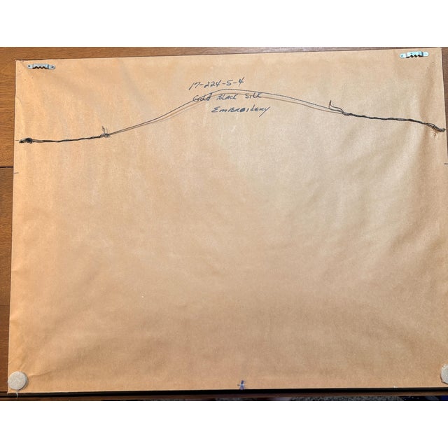 Late 20th Century Vintage Chinese Silk Embroidery Peacocks, Framed Chinoiserie Textile Wall Art For Sale - Image 5 of 5