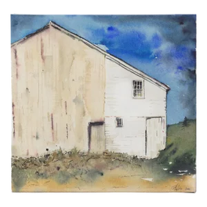 "Summer Light on a Dairy Barn" Canvas Ready to Hang, Original Giclee Rustic Landscape