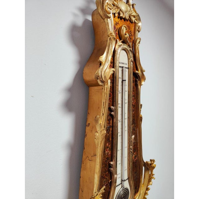 Louis Xv Style Vernis Martin Cartel Clock and Thermometer, 1740 For Sale - Image 15 of 16