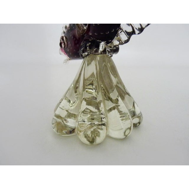 Purple Red and Transparent Murano Blown Glass Fish from Made Murano Glass, 1970s For Sale - Image 8 of 11