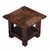 French Solid Oak Brutalist End Table, C. 1960. For Sale - Image 4 of 7