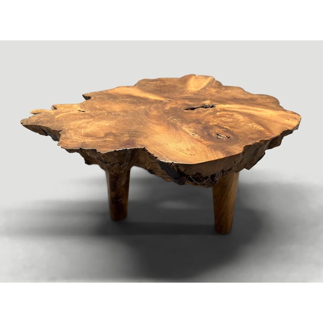 Andrianna Shamaris Mid Century Style Live Edge Coffee Table For Sale In New York - Image 6 of 18