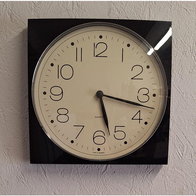 1980s Vintage German Wall Clock, 1980s For Sale - Image 5 of 5