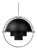 Louis Weisdorf 'Multi-Lite' Pendant Lamp in Black and Chrome For Sale