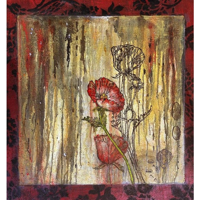 Large Encaustic Abstract Expressionist Painting by Rana Rochat, 2000 Offered for sale is a large abstract expressionist...