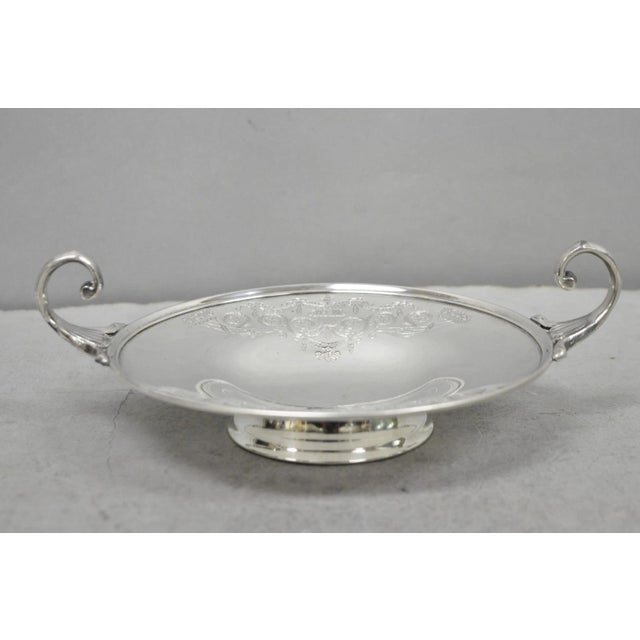 Early 20th Century Victorian Middletown Silverware Silver Plated Pedestal Candy Dish Compote For Sale - Image 13 of 16