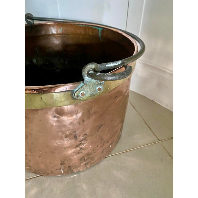 Antique Georgian Copper Log Bin Coal Bucket Fireside Bucket Planter, 1800 For Sale - Image 6 of 9