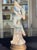 Blue Antique Chinese Carved Wood Dancing Court Lady, Tang Style, Polychrome & Gilt, C. 1920s For Sale - Image 8 of 11